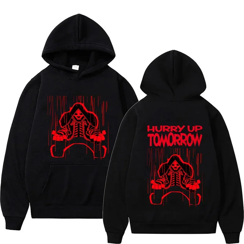 Hurry Up Tomorrow Tour Hoodies Autumn Winter New Two Sides Clothing Gothic Trends Sweatshirt Rock Band Fashion Unisex Pullovers
