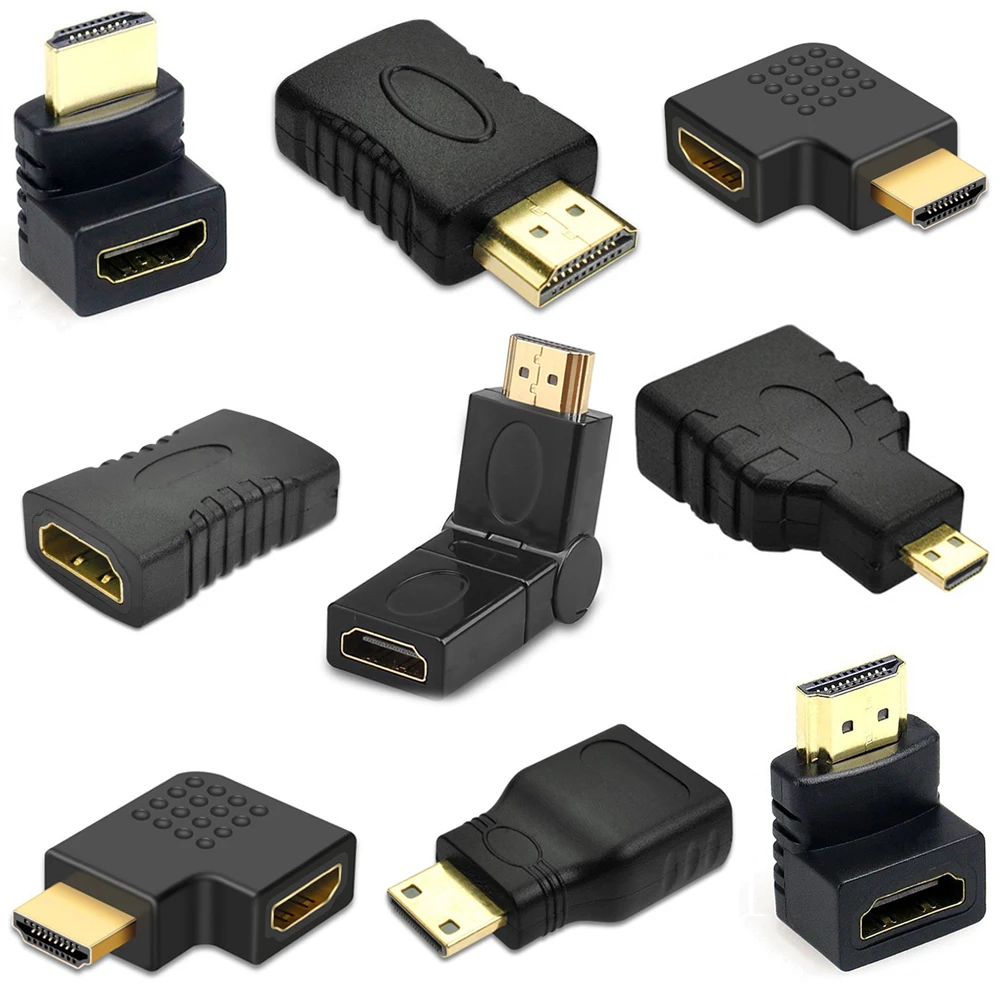 HDMI-совместимый адаптер 90 270 градусов под прямым углом фотоадаптер 4K HD мини/Micro