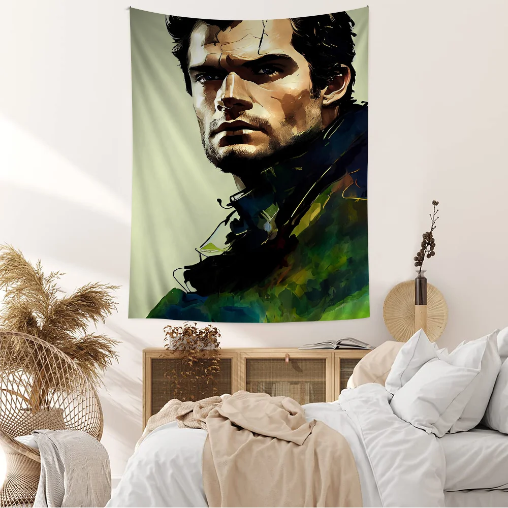 H-Henry-C-Cavill большой настенный гобелен с принтом Индийский Будда Настенное