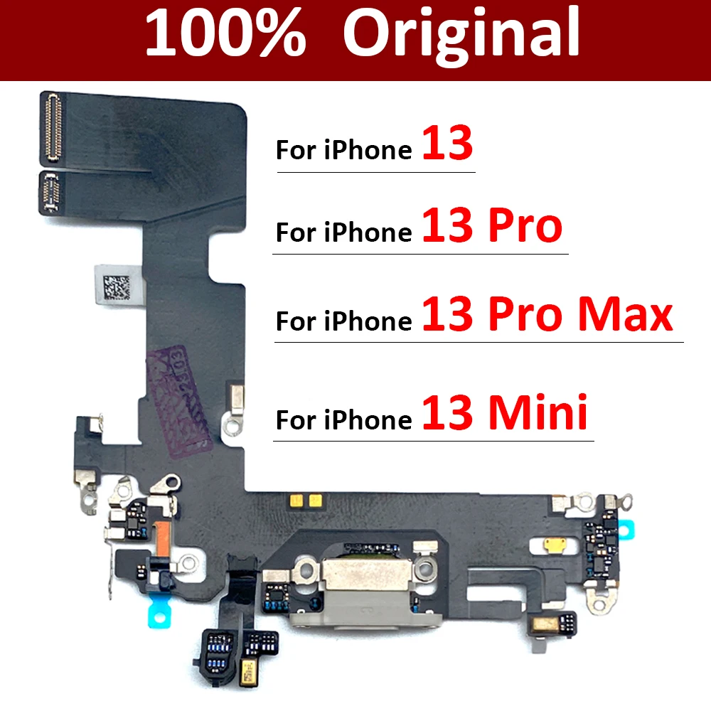 100% оригинальный для iPhone 13 Pro Max Mini USB зарядное устройство док-разъем зарядный порт Micro гибкий кабель с логотипом запасные части