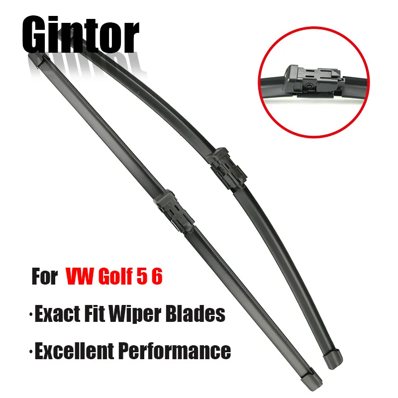 

Автомобильный стеклоочиститель Gintor LHD для VW Golf 5 6 2005-2012, лобовое стекло, переднее стекло, 24 дюйма + 19 дюймов (кнопка)