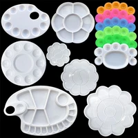 white alternatives paint supply painting supplies art paint tray watercolor round palette plastic palette
