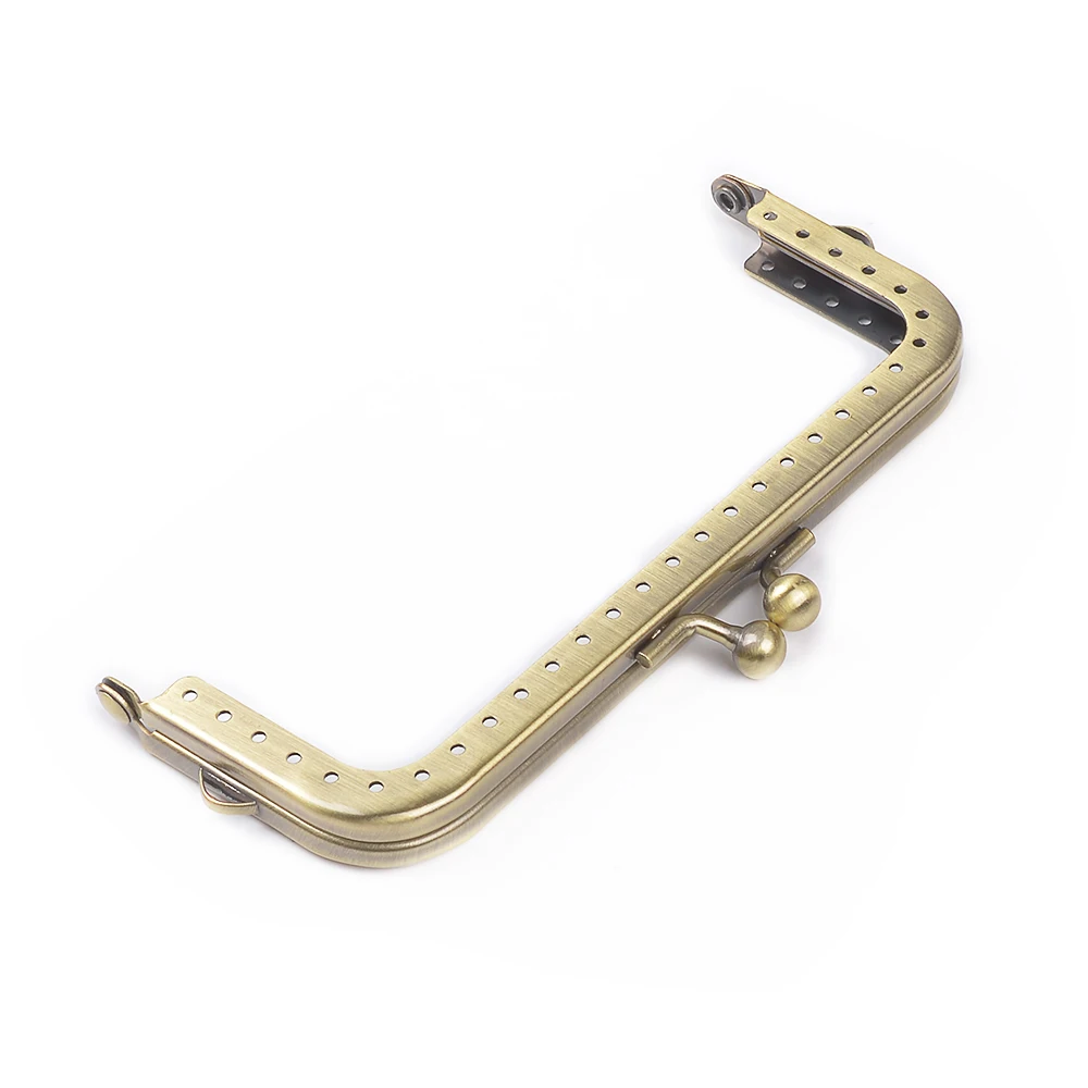 10.5cm Metal Purse Frame Wallet Handle Square For Clutch Handbag Accessories Making Kiss Lock Bronze Bag Hardware 10 Ppcs