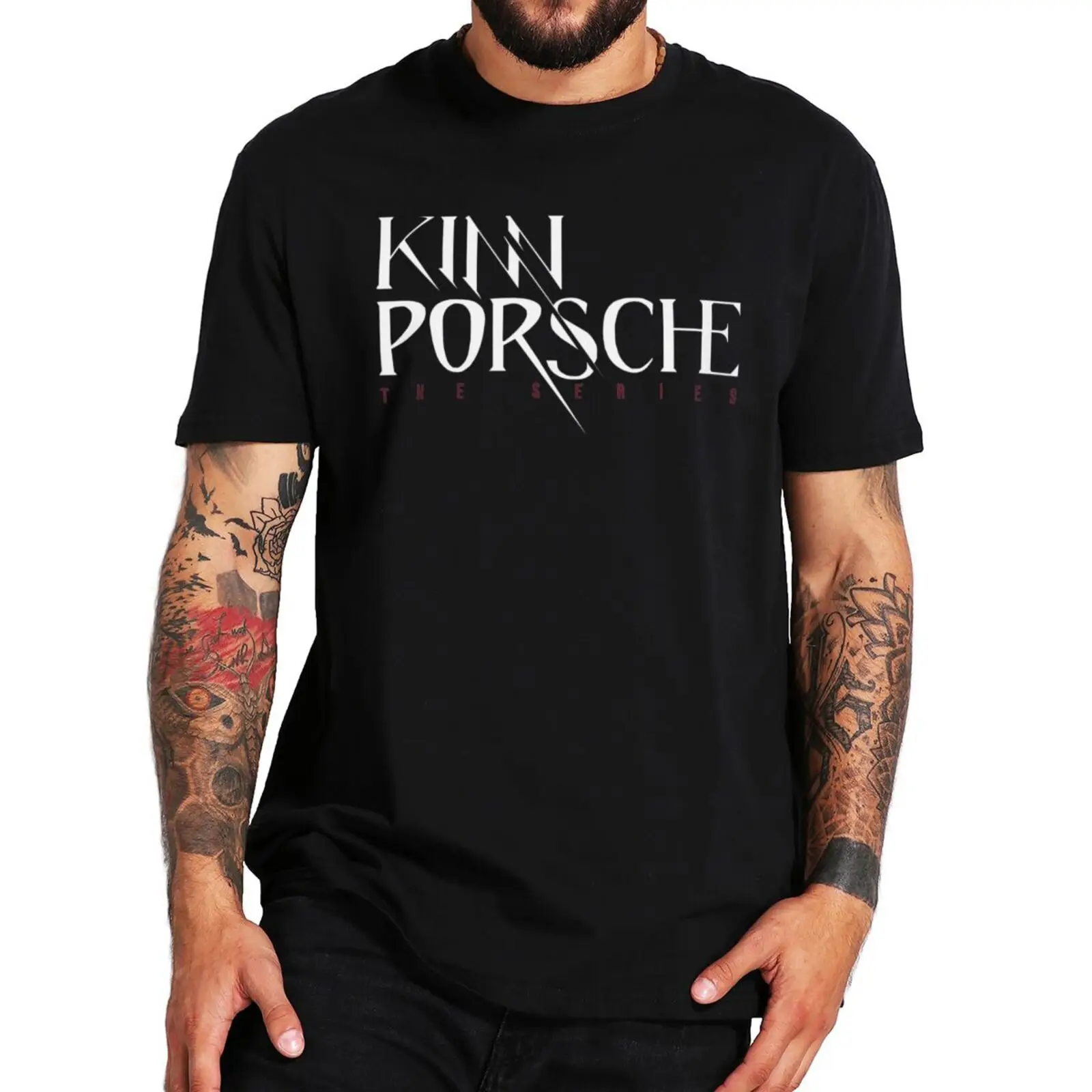 

KinnPorsche The Series T Shirt 2022 Thai Action Romance Drama Fans Tee Tops Casual Summer 100% Cotton O-neck Soft T-shirt