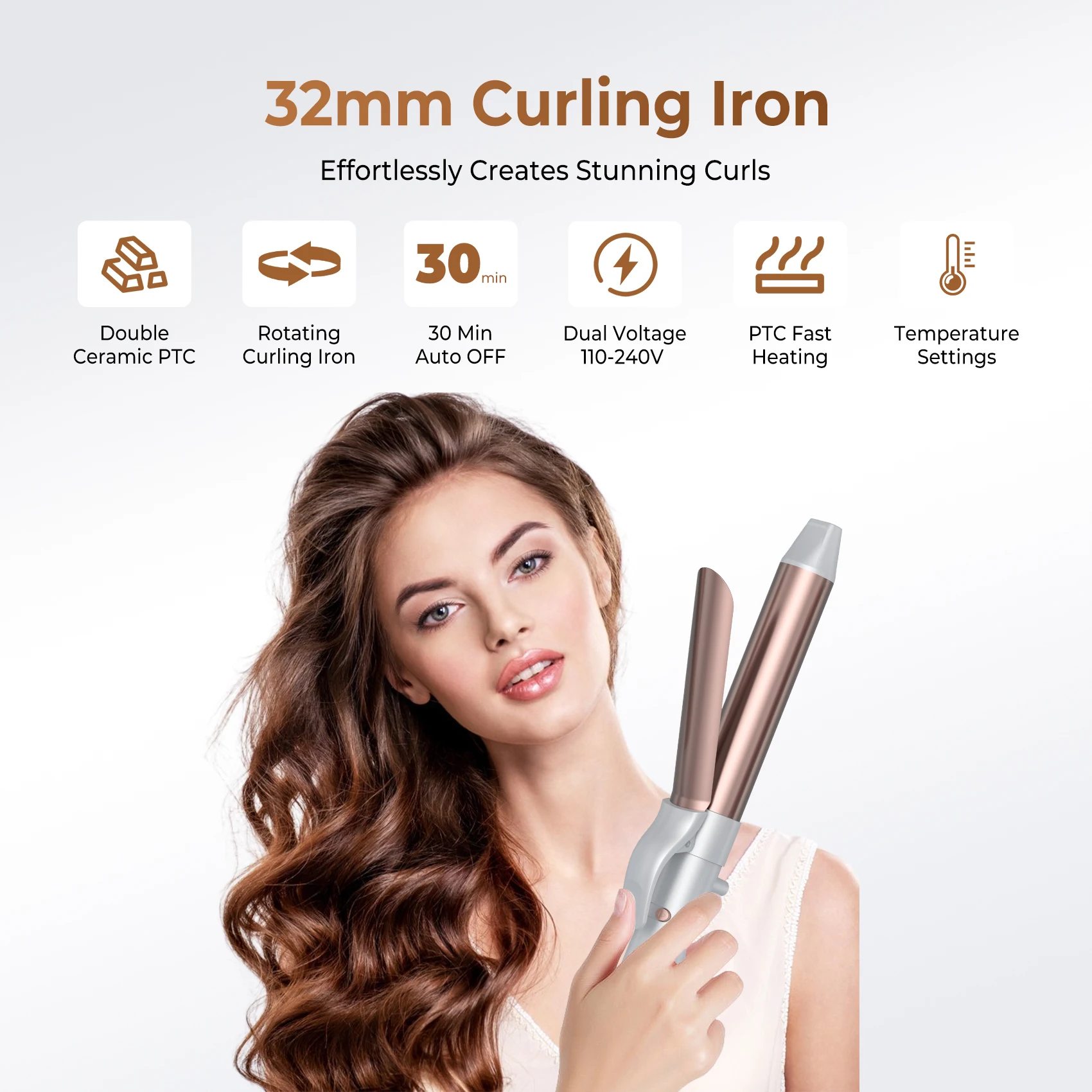 Автоматическая Плойка для завивки волос профессиональная керамическая плойка