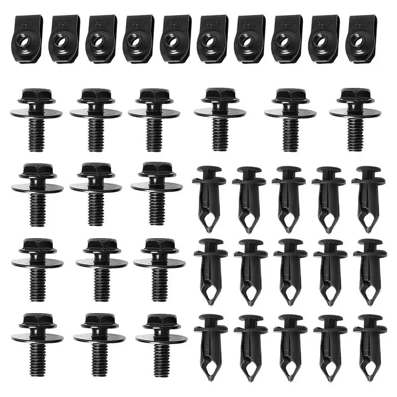 Зажимы для бампера комплект фиксаторов типа Push зеркальный фиксатор