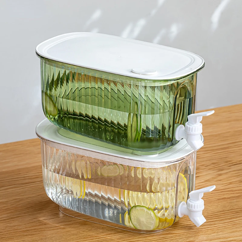 Холодный чайник для холодильника бытовой бочонок сока лимона фруктов чая