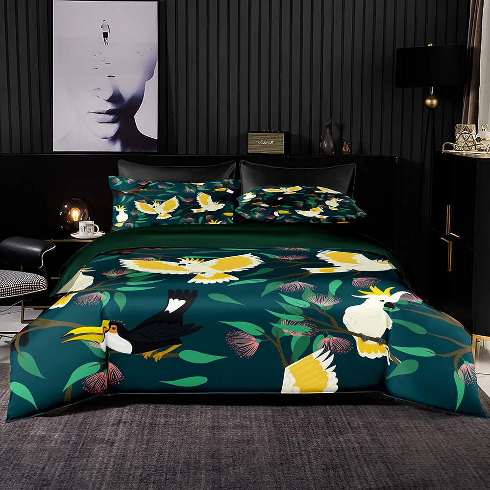 Комплект постельного белья из 2/3 предметов с изящным розовым и белым цветочным