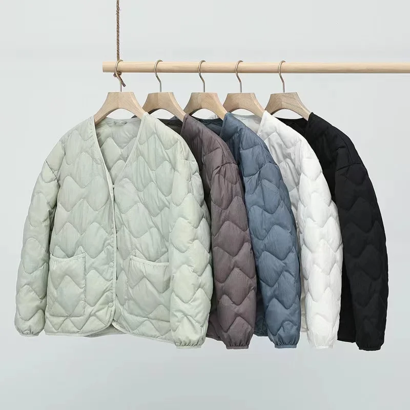 New Womens Casual Coat Female Duck Down-Padded Quilted Parka Jacket Down Padded Winter Coat Outwear 2023 Spring Autumn Winter
