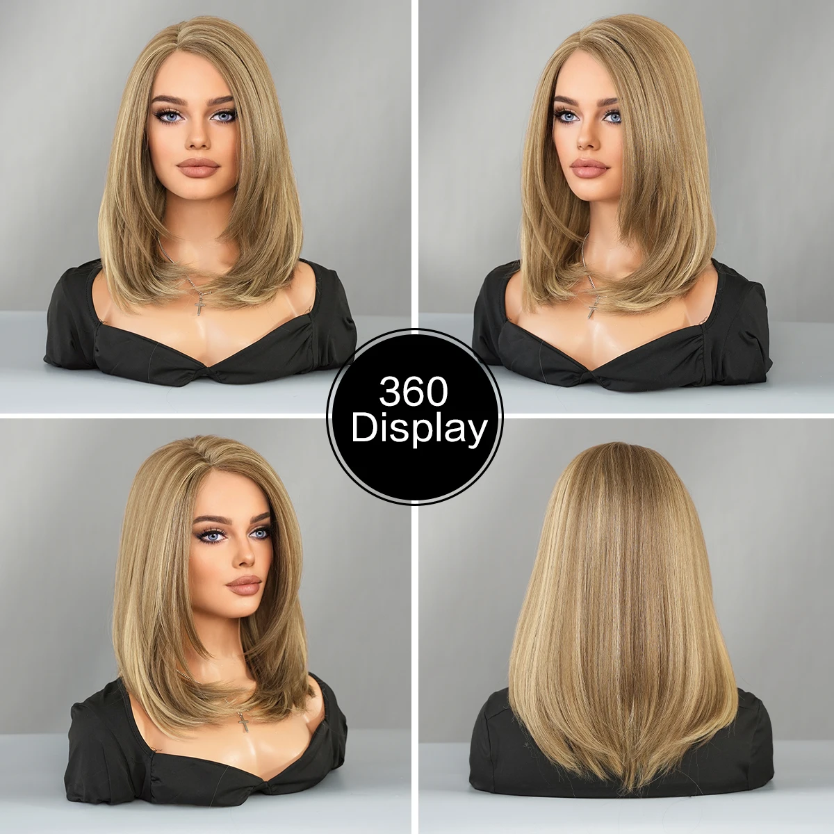 7JHH парики длиной плеч кружевной передний парик высокой плотности синтетические