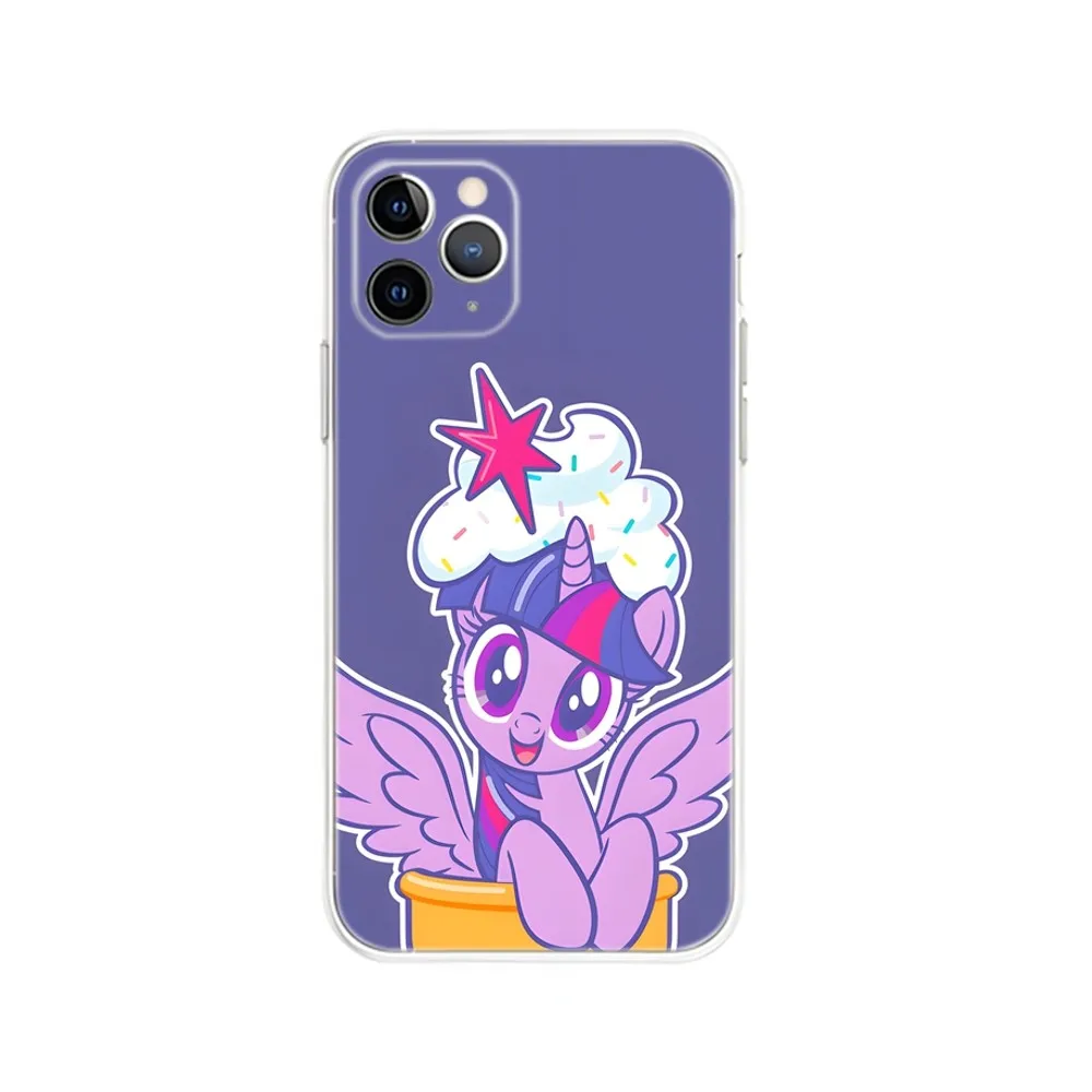 My L-Little Rainbow PonyS Phone Case For iPhone 16 15 14 13 12 Mini 11 Pro Max Plus X XR XS 8 SE 2020 Transparent Cover