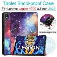 adjustable folding stand cover for lenovo legion y700 8 8inch 2022 tri fold pu leather case
