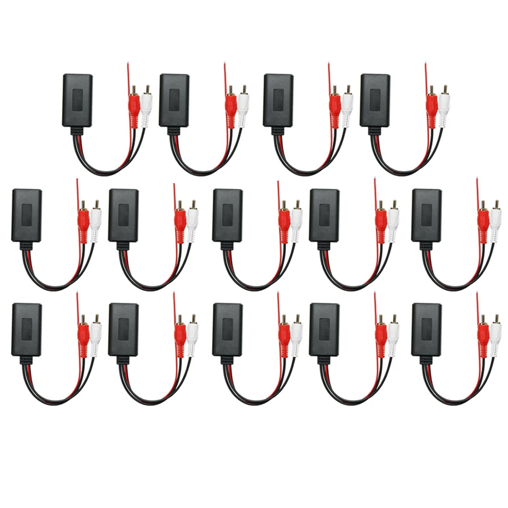 

14Pcs Car Radio Wireless Bluetooth Receiver Module Aux Adapter Music Audio Adapter for Vehicles with 2 RCA Interface