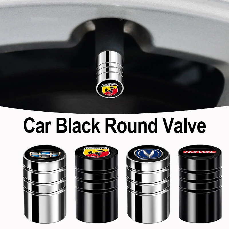 

Car Styling Tire Valve Round Black and White for Jaguar Xf Xe X Type F Pace Power S Type E Pace Xk Xkr Xfl Xjs Car Accessories