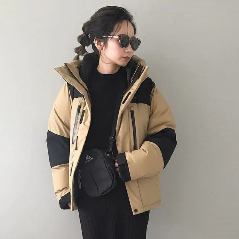 Padded Jacket Tops Warm Winter Regular Women Parka Overcoats Thick Coats Female Casual Cotton Zipper Brown Outwear Puffer Jacket