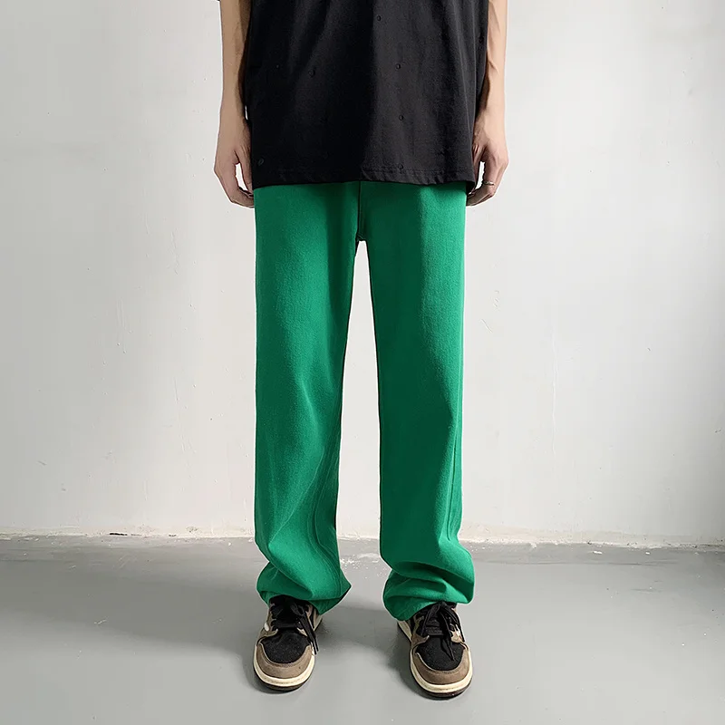 2022 Summer Green Baggy Jeans Men Fashion Casual Straight Jeans Men Streetwear Hip Hop Loose Denim Pants Mens Trousers M-2XL