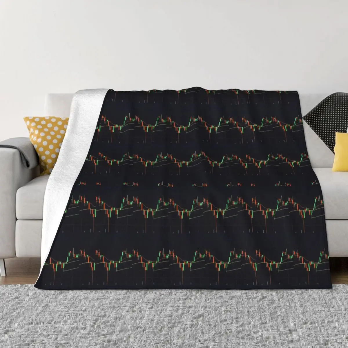 

Bition Stock Market Portable Warm Throw Blankets for Bedding Travel