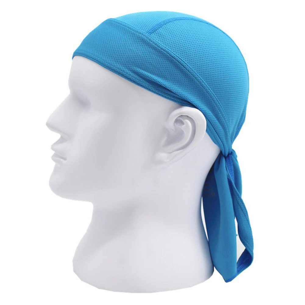 

Cycling Cap Summer Quick-drying Pure Hat Silk Breathable Hood Caps Mens Running Riding Headscarf Pirate Turban Cycling Parts