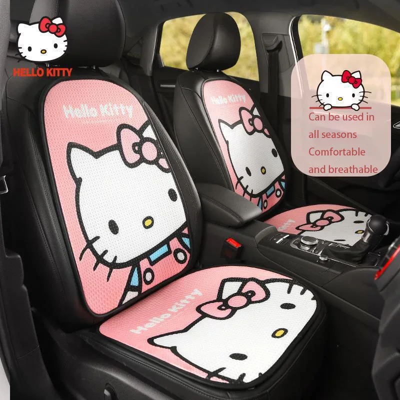 

Sanrio Hello Kitty 3D Breathable Car Seat Cover Summer Cartoon Dissipation Sweatproof Universal Auto Chair Mat Auto Accessories
