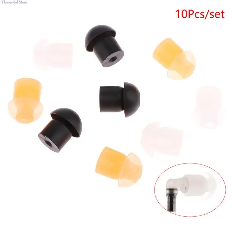 

10pcs/set Replacement Mushroom Style Earbud Ear Tips For Two Way Radio Coil Tube O Kits /Transparent Acoustic Tube Earpiece