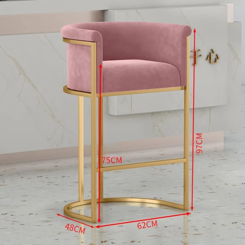 Скандинавский высокий барный стул акцент зеленый металлический столешница