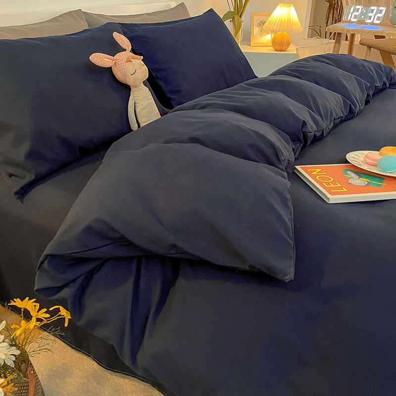 

Solid Color Quilt Cover Four Piece Set Single Twill Four Piece Set Quilt, Bed Sheet, Quilt Cover, Three Piece Set Four Piece Set