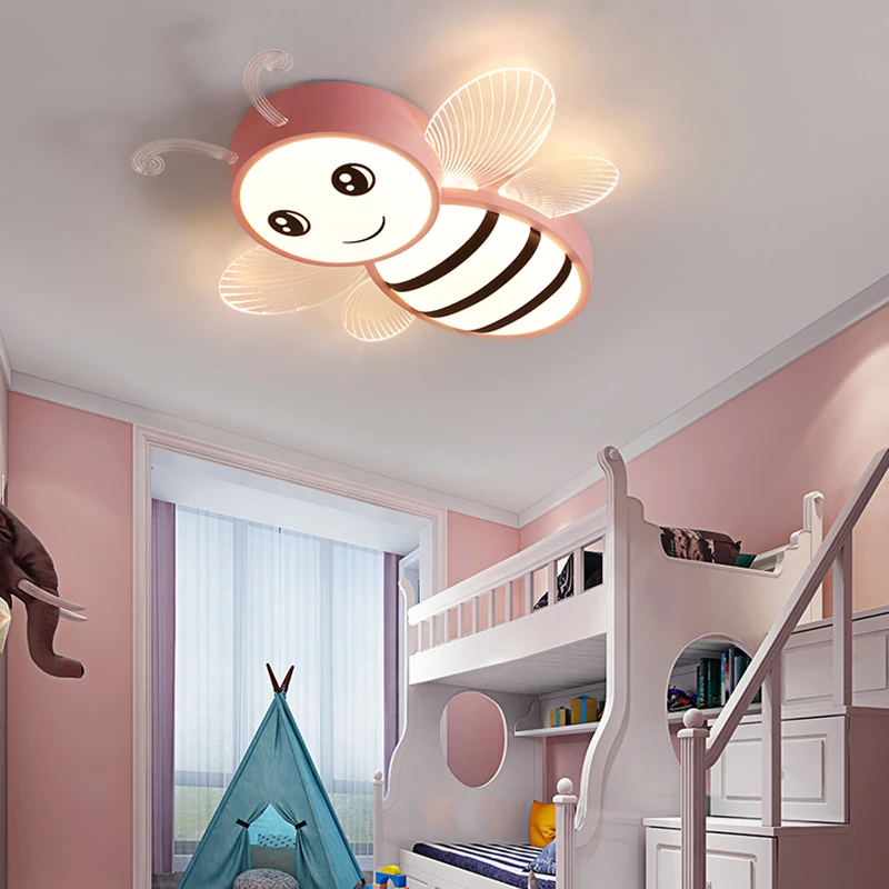 Nordic bee home decoration salon bedroom decor smart led lamp lights for room dimmable ceiling light lamparas indoor lighting