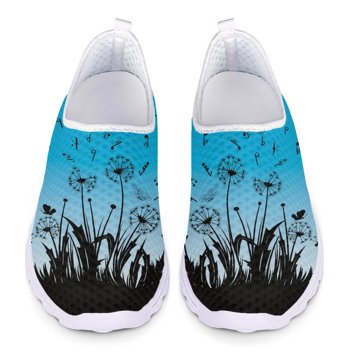 

Nopersonality Elegant Fashion Flat Shoes Mesh Breathable Women's Shoes Summer Music Symbol Design Sports Sneaker Comfortable