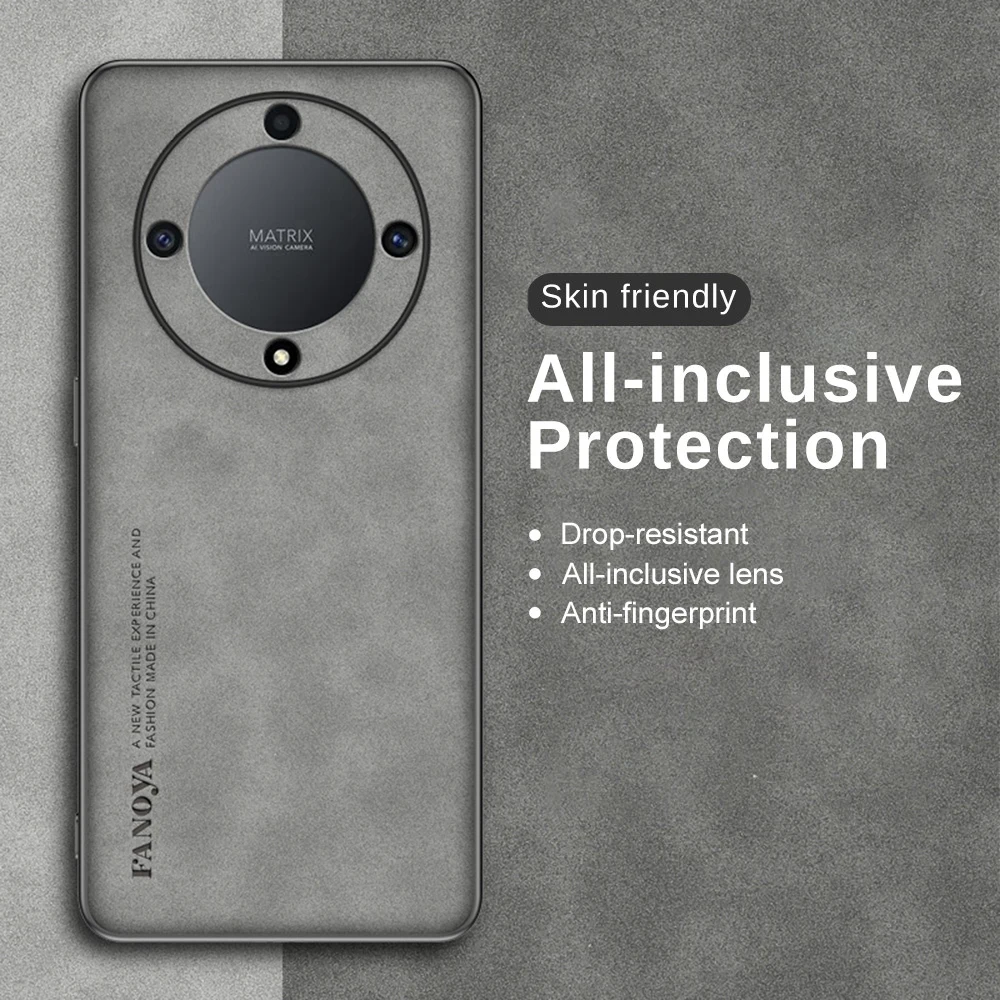 

Luxury Leather Case for Huawei Honor X9a Armor Shockproof Soft Silicone Edges Hard Full Coverage Camera Phone Cover for HonorX9a