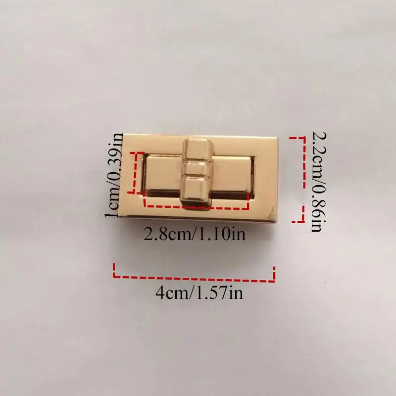 Rectangle hardware accessories Metal Clasp Turn Lock Twist Lock DIY Handbag Bag Purse Hardware Closure Bag Parts Accessories