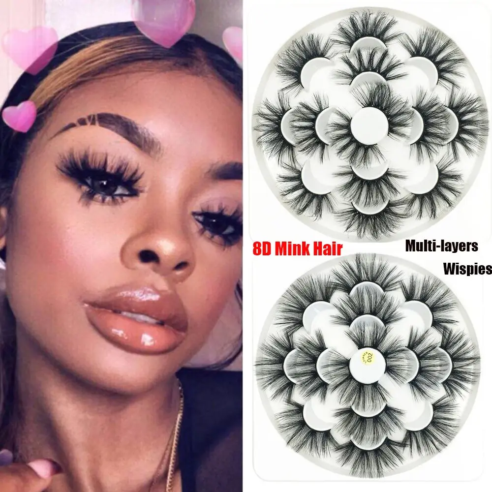 

Pairs Cruelty-free Can Be Trimmed Handmade Wispy Fluffy Hair 25mm Lash 8D Mink Hair False Eyelashes Eye Lash Extension