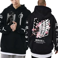 japanese anime attack on titan hoodie mens eren jaeger streetwear men women hip hop oversized sweatshirt unisex fashion hoodies