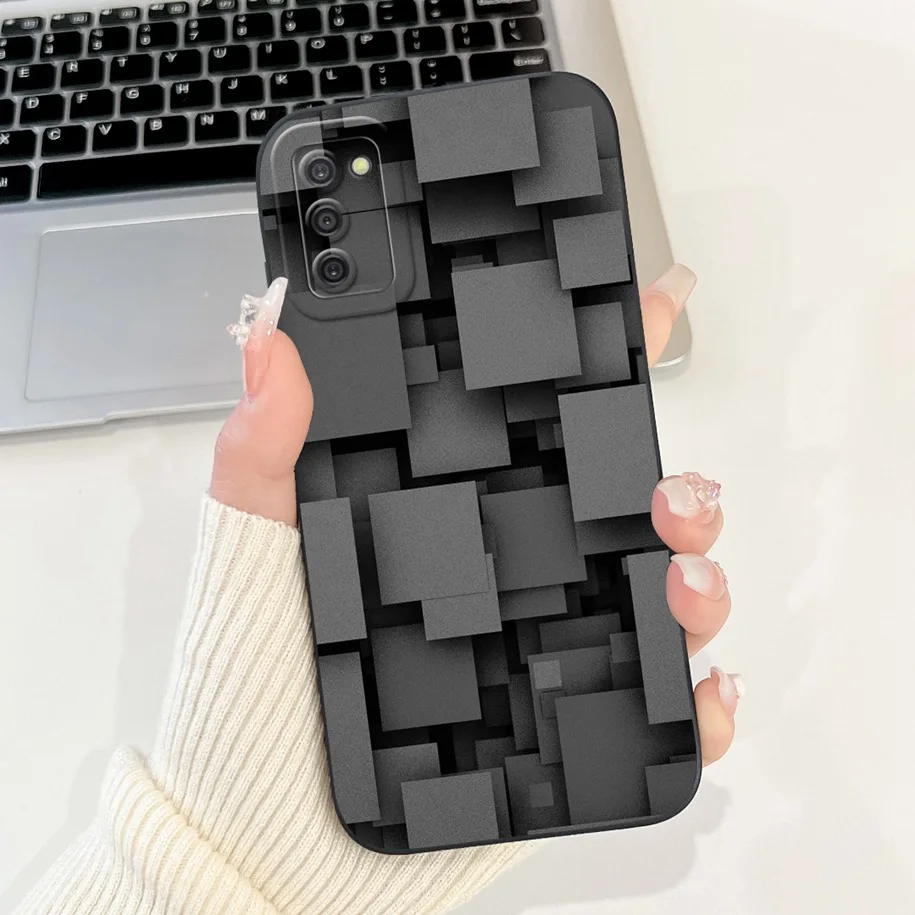 Чехол для Samsung A03s A02s M02s модный тонкий матовый Ударопрочный Мягкий чехол с