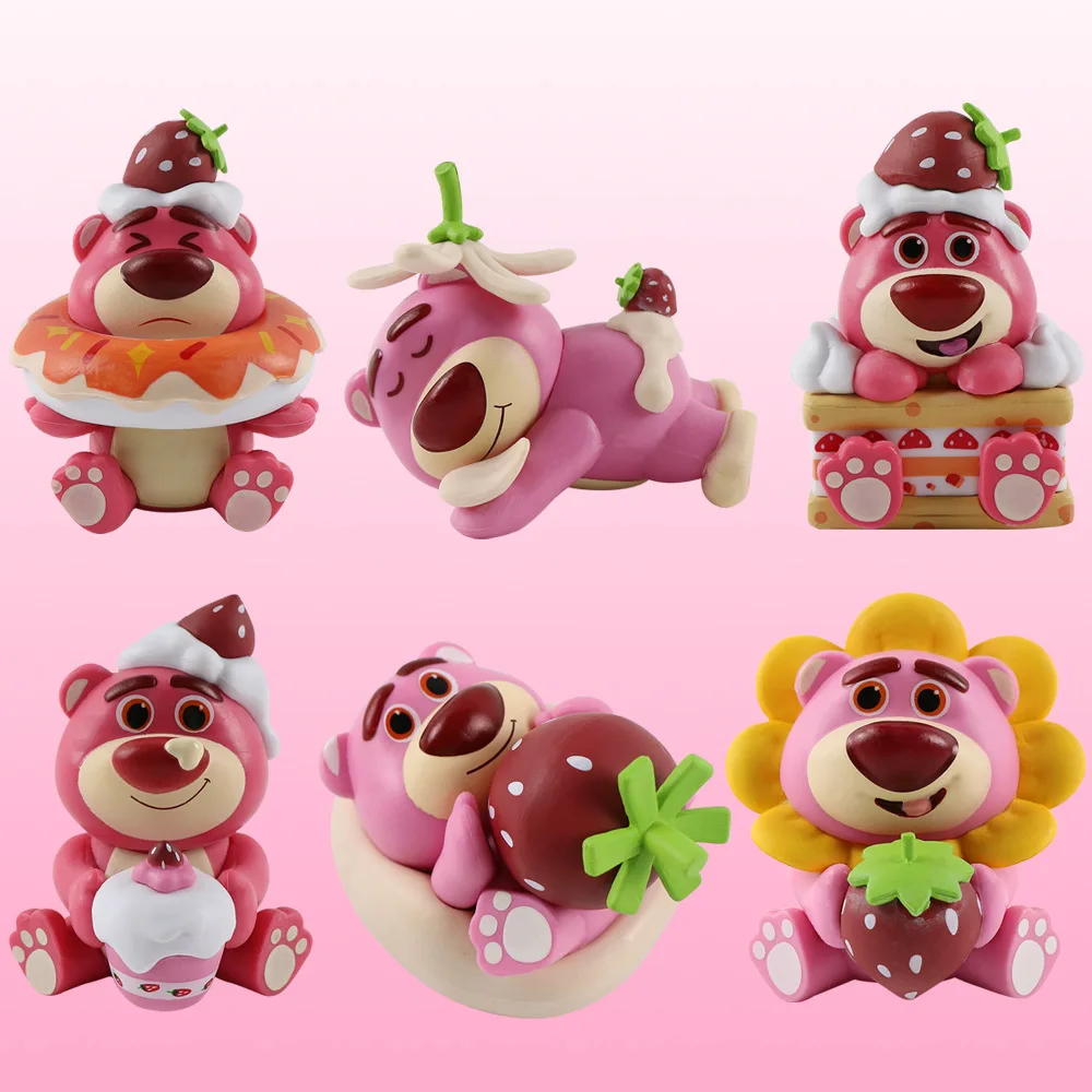 

6Pcs Toy Story Lotso Action Figures Anime PVC Collection Figurine Toy Ornaments New Cute Model for Children's Birthday Gift