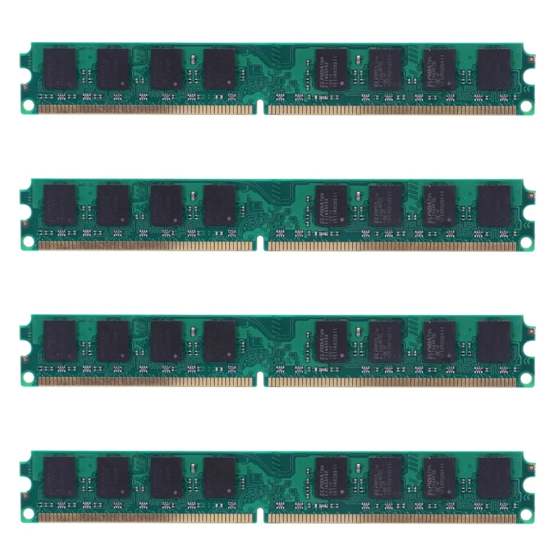 

4X DDR2 800Mhz PC2 6400 2 GB 240 Pin For Desktop RAM Memory