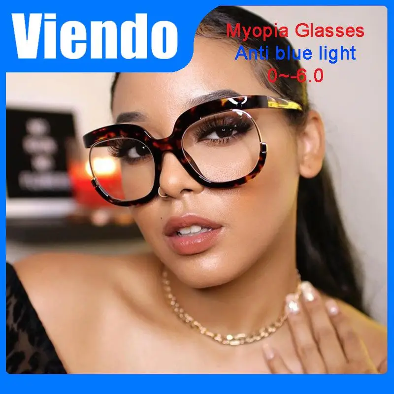 

Очки по рецепту женские очки с защитой от сисветильник с оправой оправа для близорукости модные компьютерные женские оптические линзы с бл...