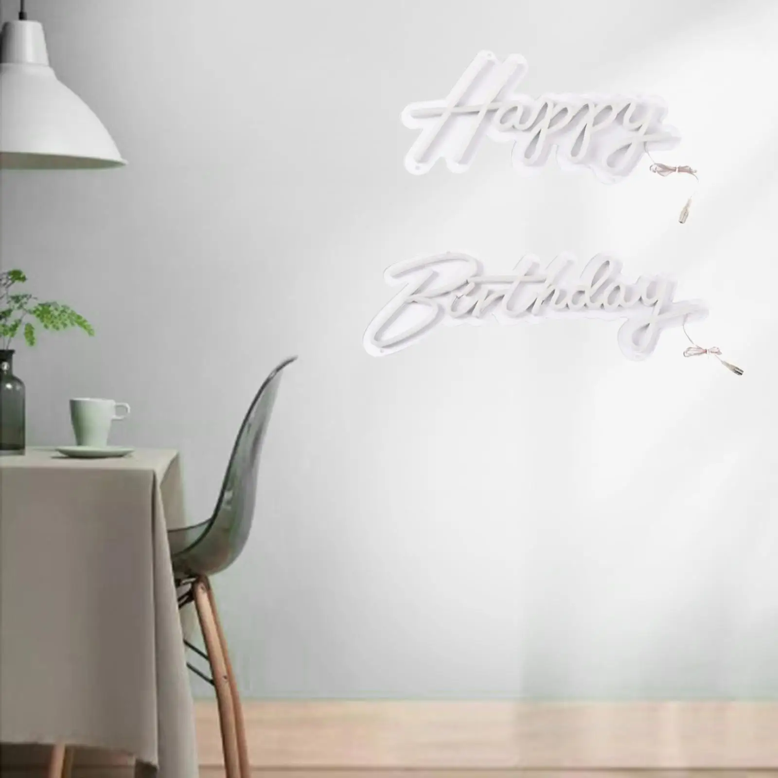 

Cool Happy Birthday Neon Sign LED Warm Hanging Integrative Art Decor USB Powered for Birthday Party Bedroom Christmas Wall Decor