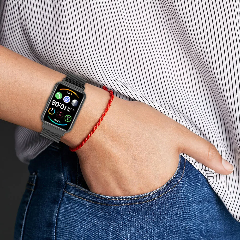 Ремешок для часов из нержавеющей стали Huawei Watch Fit 2 умный магнитный ремешок