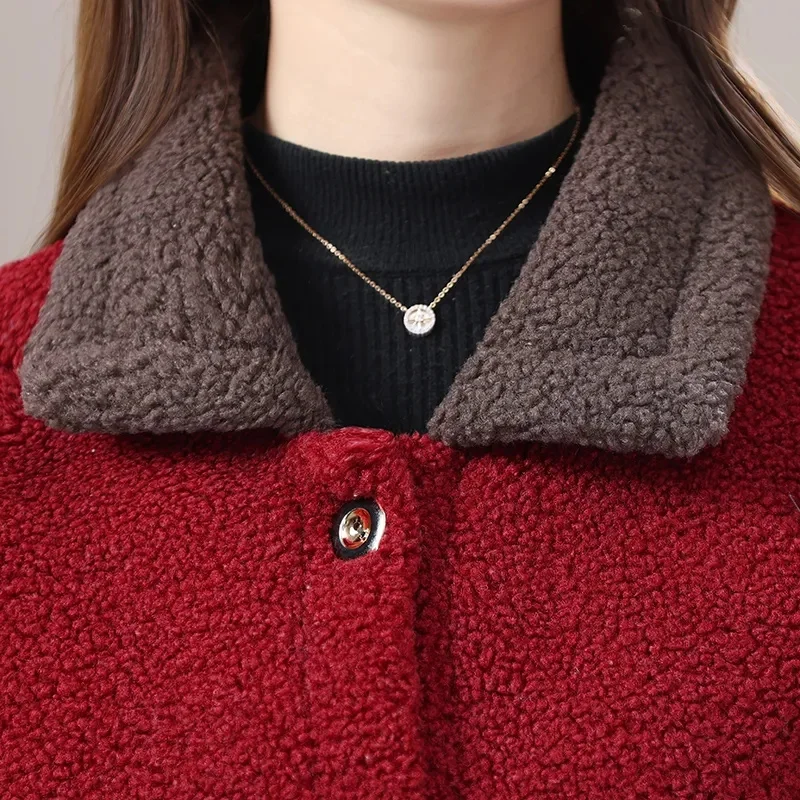 Женская верхняя одежда большого размера 5XL с откидным воротником осень-зима