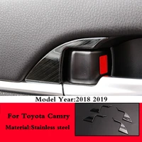 for toyota camry xv70 2018 2019 2020 accessories car styling stainless steel inner door bowl patch handle sequin decoration 4pcs