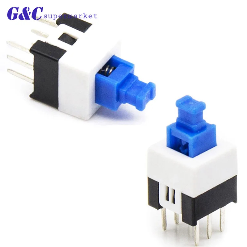 

10PCS/Lot 7X7mm 7*7mm Self Locking Push Tactile Power Micro Switch Kit 6 Pin Button Switches diy electronics
