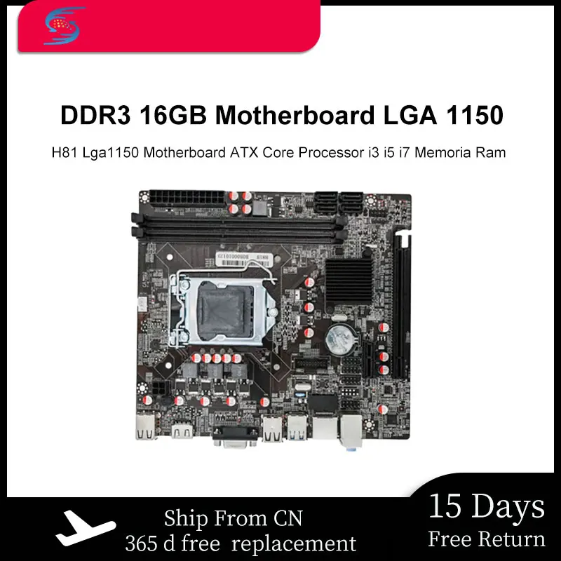 

TF H81 Mining материнская плата по стандарту ATX Core Процессор i3 i5 i7 оперативная память DDR3 16 Гб основная плата LGA 1150 с ЦП для майнинга BTC