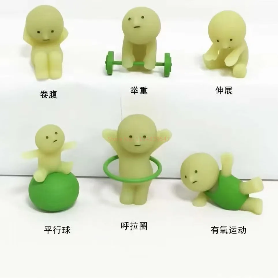 Smiski Worker Серебристо-зелёная фигурка