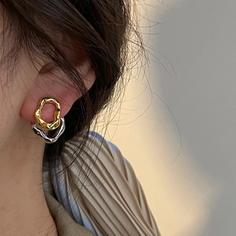 Женские винтажные серьги-гвоздики в виде капель