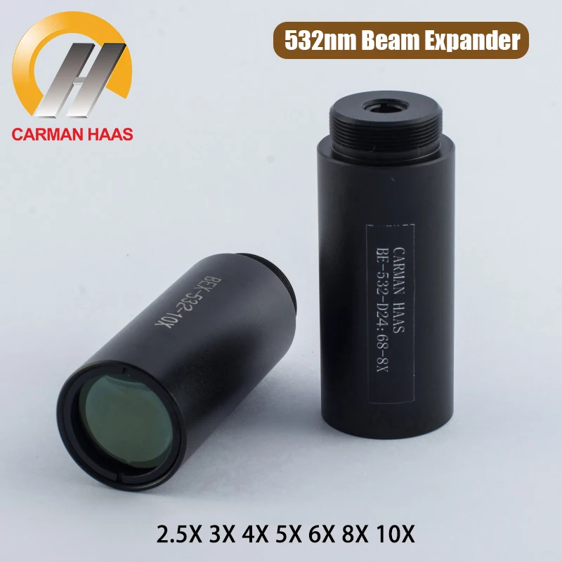 

Carmanhaas 532nm Beam Expander 3X 4X 5X 6X 8X 10X for 3W 5W Green Laser Marking Machine M22x0.75