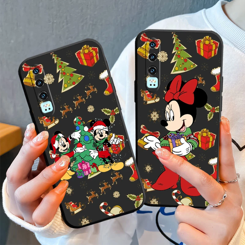 

Disney mickey mouse Christmas Phone Case For Huawei P50 P40 P30 P20 Lite 5G Nova Plus 9 SE Pro 5T Y9S Y9 Prime Y6 Balck TPU