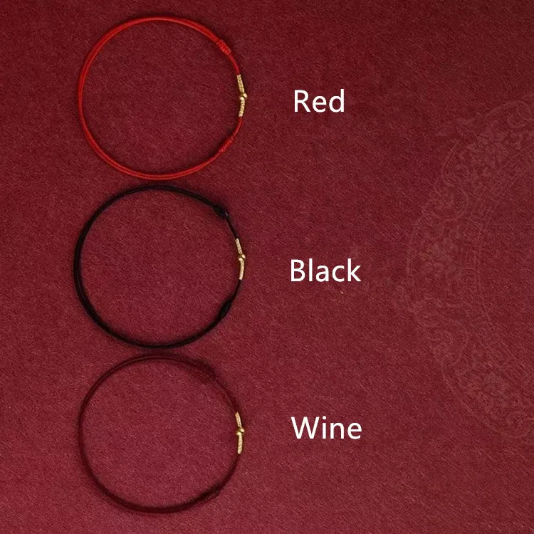 Модный браслет ручной работы красный веревочный на удачу для женщин и мужчин