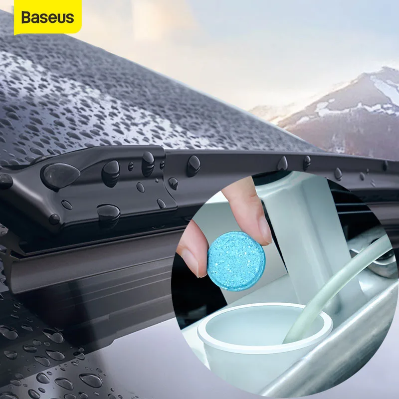

Baseus 12PCS Car Windshield Glass Cleaner Effervescent Tablets Car Solid Wiper Seminoma Wiper Auto Window Cleaner Car Accessorie