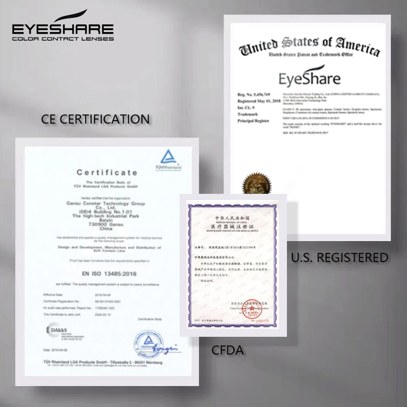 EYESHARE натуральные цветные контактные линзы 1 пара серых красочных косметических