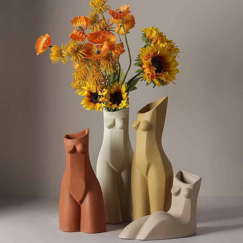 

Creative Flower Pot Creative Human Body Vase Ceramic Art Abstract Flowerpot Arts Vase Craft Planter Modern Decoration Vase